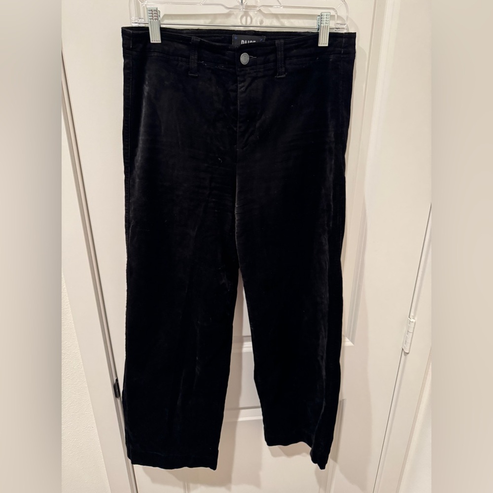 PAIGE NELLIE Black velvet pants